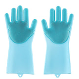 2Pcs=1 Pair Silicone Kitchen Cleaning Dishwashing Gloves
