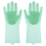 2Pcs=1 Pair Silicone Kitchen Cleaning Dishwashing Gloves