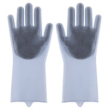2Pcs=1 Pair Silicone Kitchen Cleaning Dishwashing Gloves