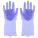 2Pcs=1 Pair Silicone Kitchen Cleaning Dishwashing Gloves
